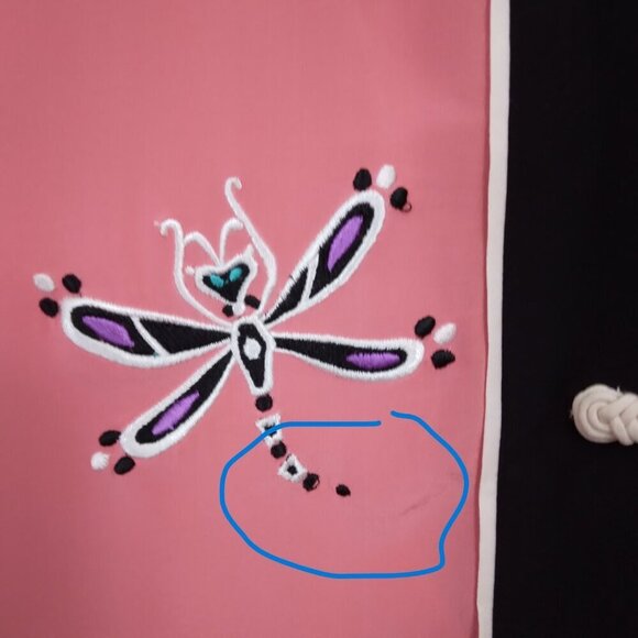 Bob Mackie | 2 Pc Dragonfly Pink Mandarin Collar Silk Blouse w/tank | Size XL - Picture 12 of 12